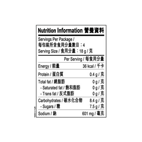 照燒雞翼醬 72克 | Sauce for Teriyaki Chicken 72g